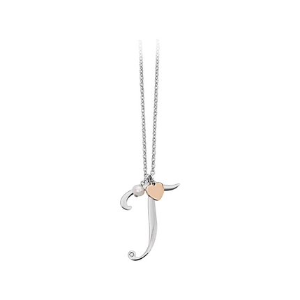 Collana Donna 2Jewels Acciaio Iniziale Personalizzata Perla Cuore Rosé 45cm 251619