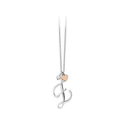 Collana Donna 2Jewels Acciaio Iniziale Personalizzata Perla Cuore Rosé 45cm 251619