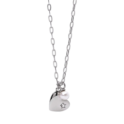 Girocollo Donna 2Jewels 251820 Acciaio 316L Ciondolo Cuore Perla Romantico