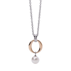 Girocollo Donna 2Jewels 251831 Acciaio PVD Rose Gold Ciondolo Perla