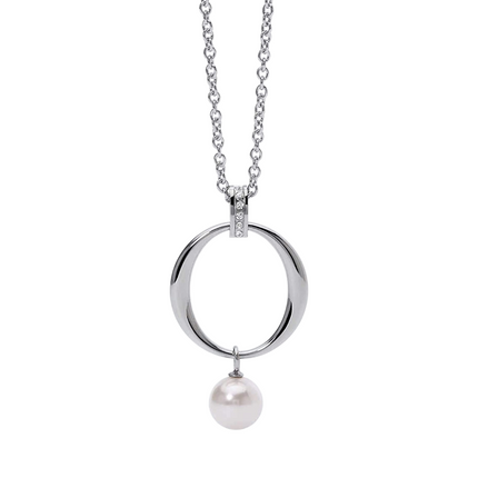 2JEWELS Girocollo Donna Acciaio Ciondolo Perla Elegante 251832