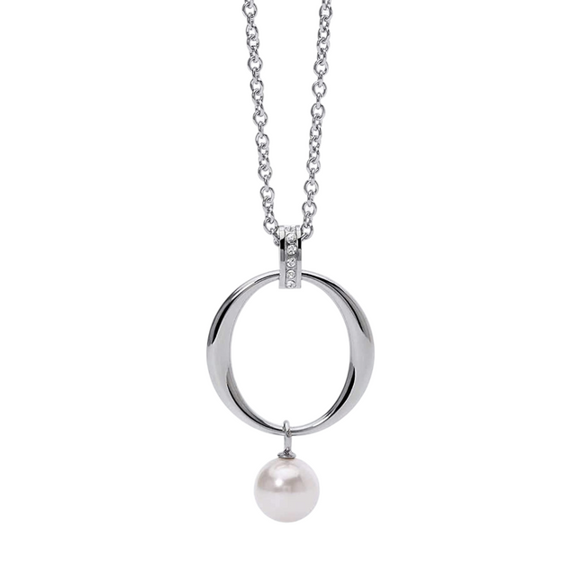 2JEWELS Girocollo Donna Acciaio Ciondolo Perla Elegante 251832