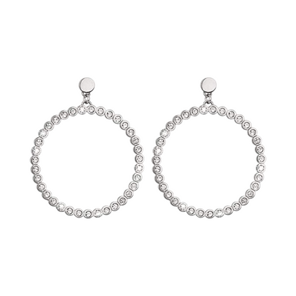 Orecchini 2JEWELS Donna Cerchio Acciaio Cristalli Pendenti 261246