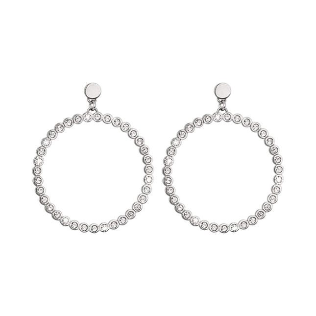 Orecchini 2JEWELS Donna Cerchio Acciaio Cristalli Pendenti 261246