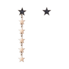 Orecchini Donna 2Jewels 261270 Acciaio PVD Rose Gold Cristalli Neri Stella