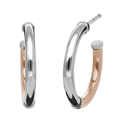 Orecchini Donna 2JEWELS Acciaio Pendenti Bicolore Semicerchio 261335