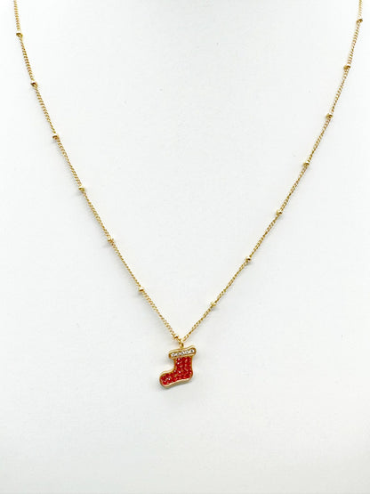 Collana per Donna Natalizia Acciaio Inox - Zirconi Scintillanti 45cm