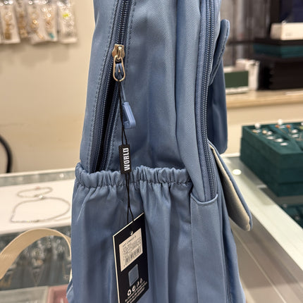 Nuovo Enrico Coveri World Zaino Azzurro con Pochette Multitasche Unisex Scuola