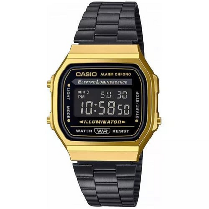 Orologio Unisex CASIO A168WEGB-1BEF Acciaio Digitale Vintage Nero