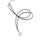 Collana Unisex Amen COSC Argento 925 Cotone Cerato Medaglia San Cristoforo