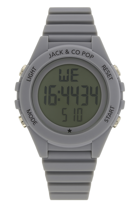 Jack&co Pop Orologio In Gomma Al Quarzo Digitale Da Uomo Multifunzione