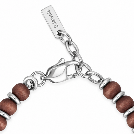 Chiusura a moschettone, catenella e targhetta 2Jewels del bracciale