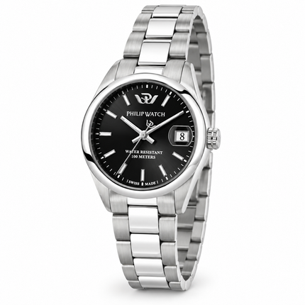 Orologio donna Philip Watch Caribe R8253597623 acciaio quadrante nero