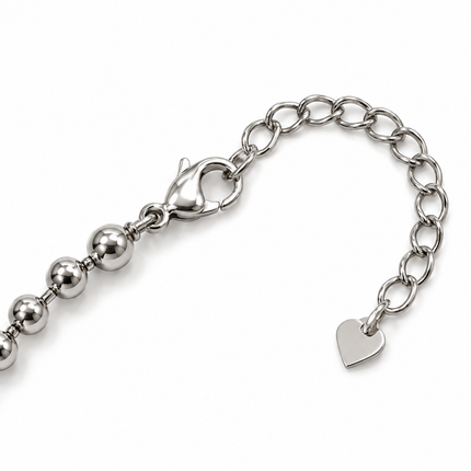Chiusura a moschettone e catena regolabile bracciale Shelly 19+5 cm