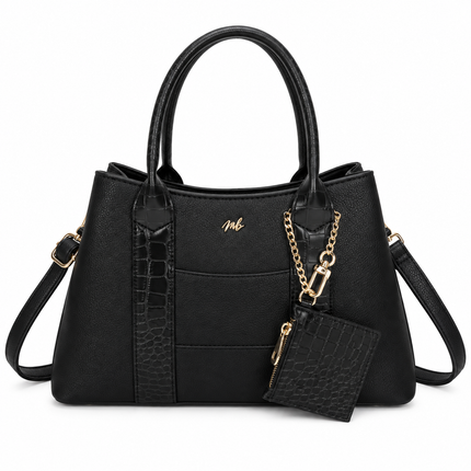 Borsa donna Mariella Burani MB6338  nera vista frontale