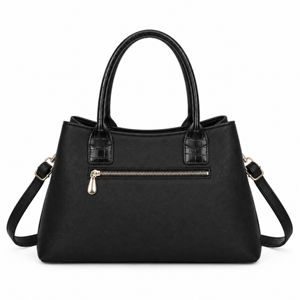 Retro borsa Mariella Burani MB6338 nera con tasca a zip