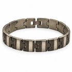 Bracciale uomo brunito con maglie geometriche