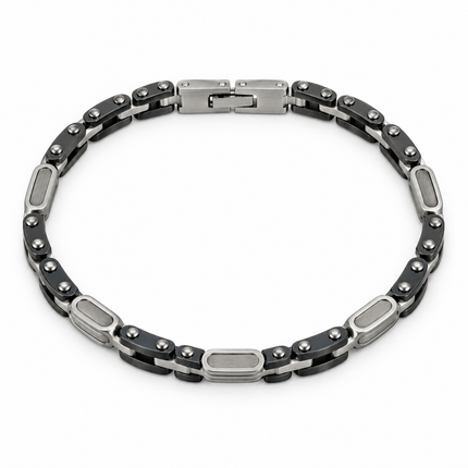 Bracciale bicolore articolato – vista completa dall’alto