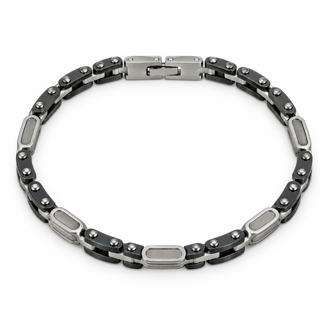 Bracciale bicolore articolato – vista completa dall’alto
