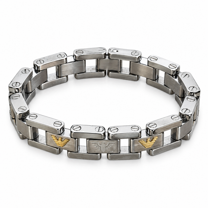 Bracciale in acciaio da 17 cm e larghezza 2 cm – vista dall’alto