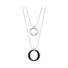 Collana Donna 2Jewels 251710 Acciaio Doppio Filo Ciondoli Smalto Nero