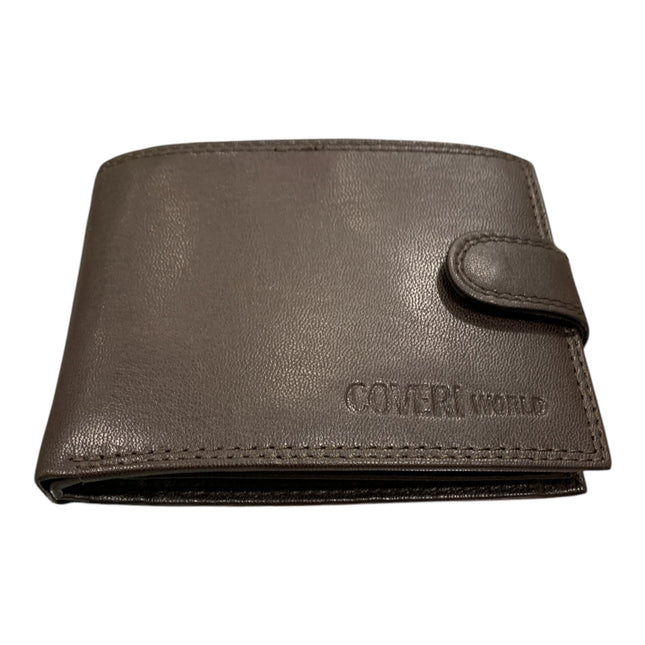 Portafoglio Enrico Coveri World uomo pelle testa di moro chiusura clip elegante
