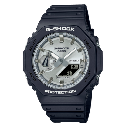 Orologio Casio G-Shock GA-2100SB-1AER CasiOak total black ana-digi silicone nero ultra-sottile
