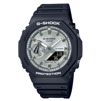 Orologio Casio G-Shock GA-2100SB-1AER CasiOak total black ana-digi silicone nero ultra-sottile
