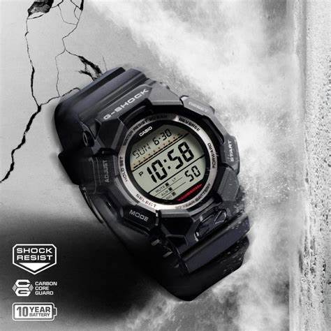 Casio G-Shock GD-010-1ER Batt.10 Anni Multifunzione Nero Resina  Led 20Bar