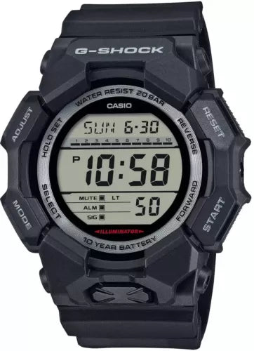 Casio G-Shock GD-010-1ER Batt.10 Anni Multifunzione Nero Resina  Led 20Bar