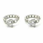 Orecchini Donna FuocoCapri Argento Zircone Cuore Catena Eleganti