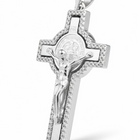 Pendente Crocifisso Argento Solo Ciondolo Senza Collana Elegante