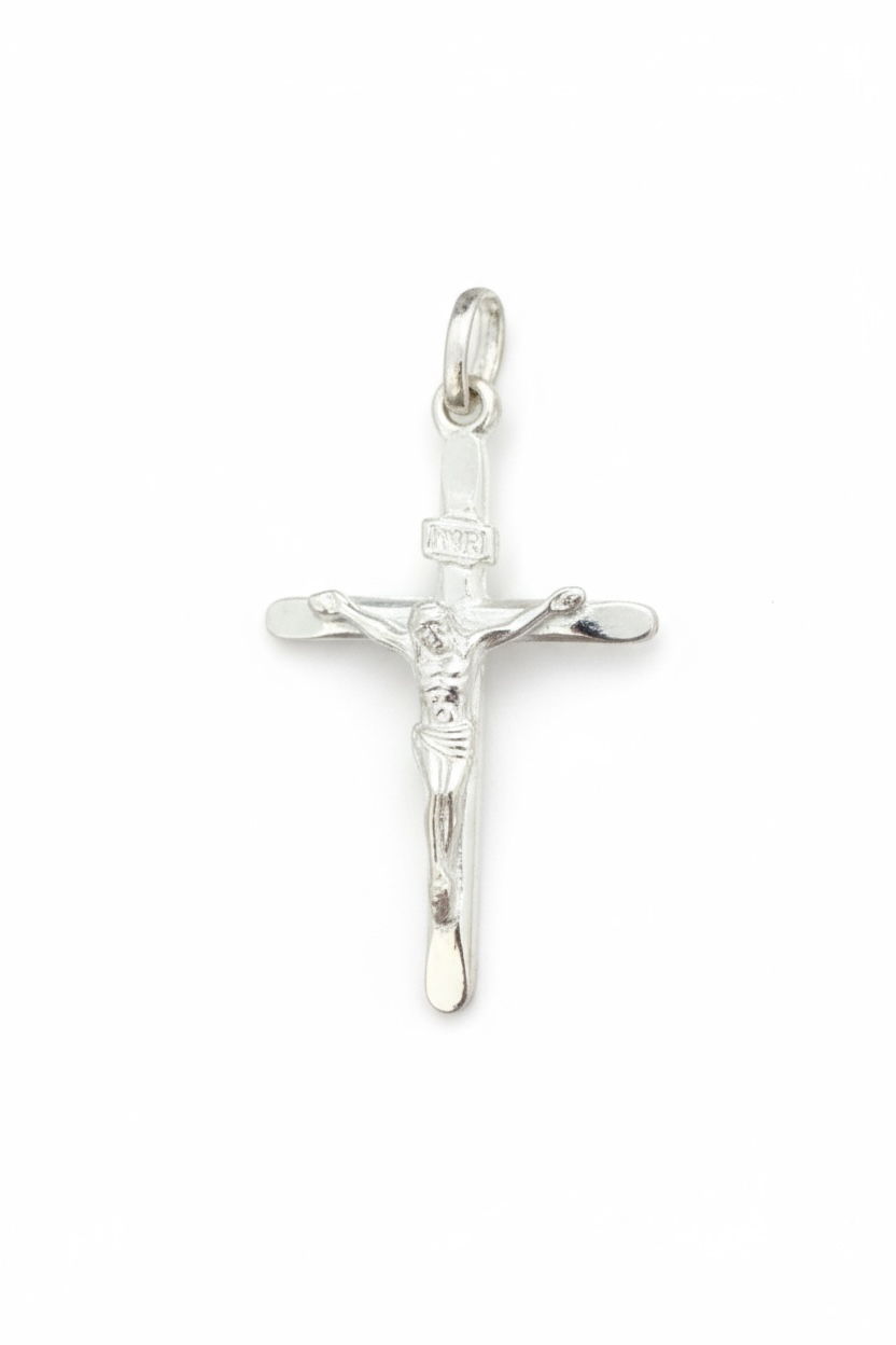 Pendente Crocifisso Argento 925 Unisex Ciondolo Religioso 3g