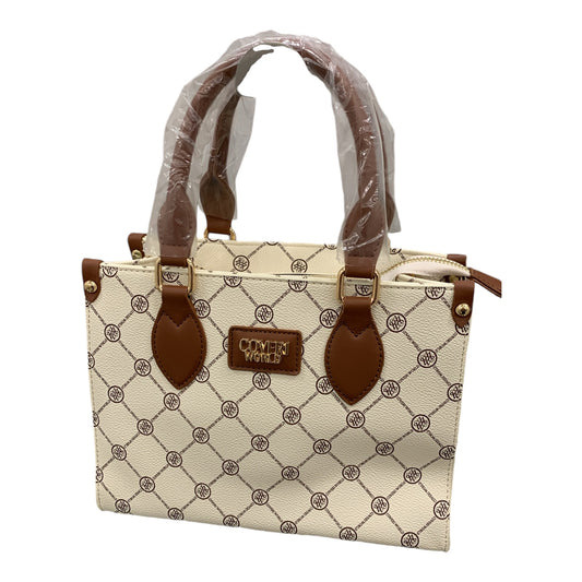 Enrico Coveri World Borsa Bauletto Rigida Sintetico Beige Zip Donna CW8976