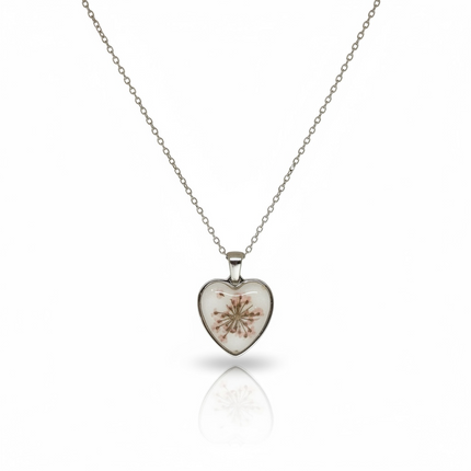 Collana in acciaio per donna e ciondolo decorativo smaltato