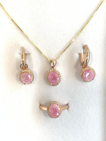 Parure in argento rosa per donna sottocosto ideale per regalo made in Italy