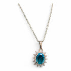 Collana Donna Acciaio Pendente Zirconia Colorata Vintage Kate