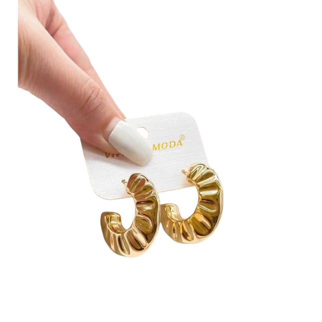 Nuovi Shelly orecchini donna cerchio oro acciaio inox eleganti 3 cm