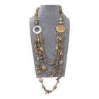 Collana Lunga Donna con  Pietre Naturali – Stile Etnico Boho Chic Multifilo