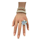 Anello Donna Shelly Elastico Albero della Vita Multicolor Regolabile