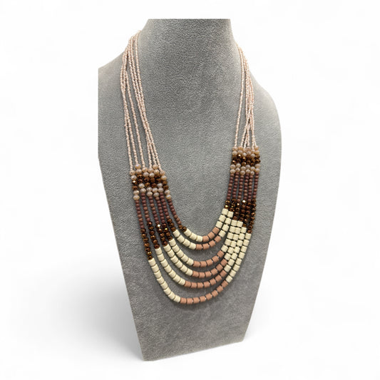 Collana multigiro con perline per donna