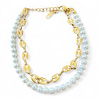 Bracciale Donna Shelly Acciaio Perle Conchiglia Doppio Filo Marino