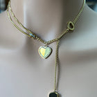 Collana Dorata Multilivello con Cuori Pendenti e Cristalli