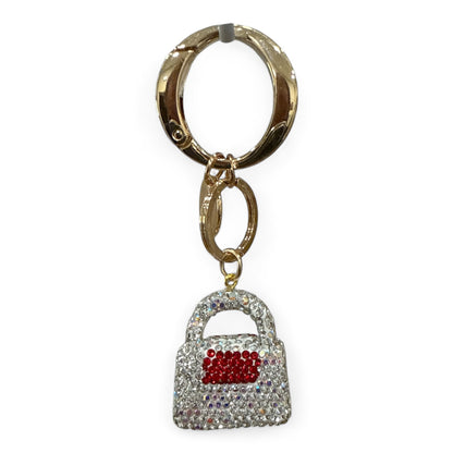Portachiavi con Ciondolo in Strass e Finiture Dorate