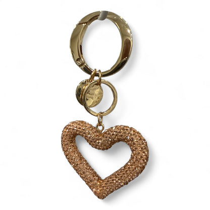 Portachiavi con Ciondolo in Strass e Finiture Dorate