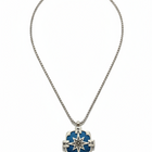 Collana Uomo Acciaio Bussola Rosa dei Venti Blu Nautico Catena Pendente