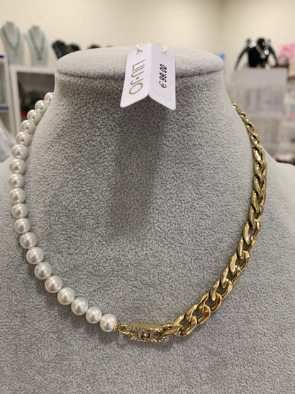 LIUJO COLLANA CON PERLE E CATENA GROUMETTE PER DONNA LJ1990