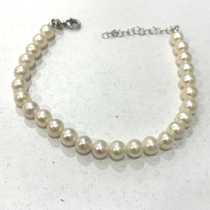 Passionedele bracciale con perle di fiume coltivate per donna regolabile