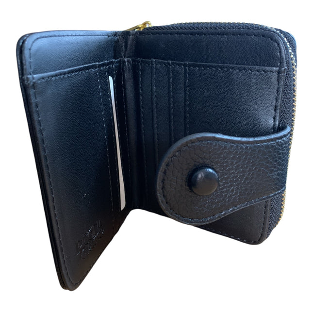 Portafoglio Donna Regina Schrecker Pelle Nera Portamonete 12x9 RS4364