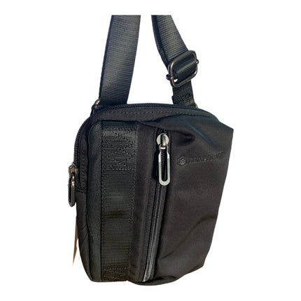 Borsello Uomo Lumberjack Poliestere Nero Tracolla Regolabile Zip